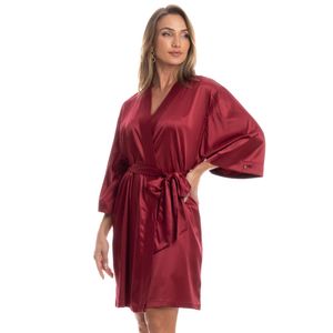 Robe Feminino Curto Em Cetim Violeta