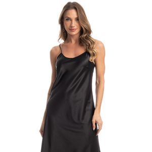 Camisola Midi Em Cetim Hortência