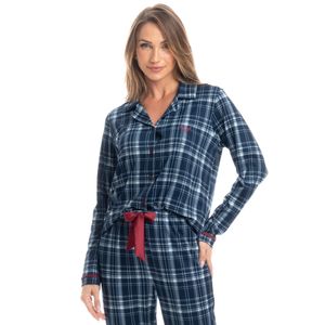 Pijama Feminino Longo Americano Amor Perfeito