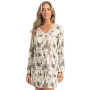 Camisão Manga Longa Com Renda Pinheiros
