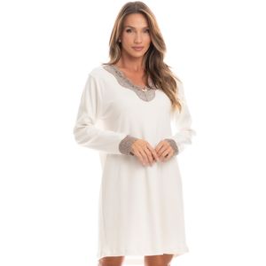 Camisão Manga Longa Com Renda Bela
