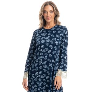 Camisão Feminino Midi Com Renda Lia