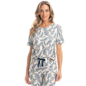 Pijama Feminino Capri Folhas