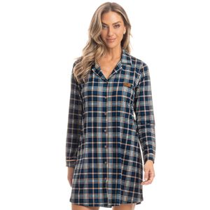 Camisão Abotoado Curto Xadrez Elisa