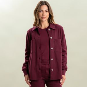 Camisa Feminina Em Moletom Emmy Taupe Vivame