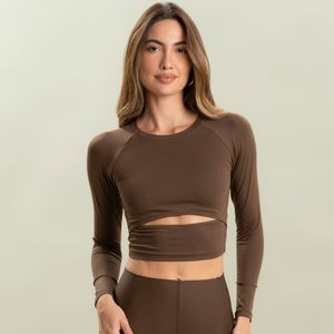 Blusa Feminina Manga Longa Cut Out Stone Vivame