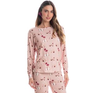 Pijama Feminino Longo Cute Love