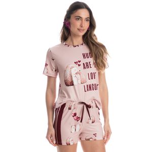 Pijama Feminino Curto Cute Love