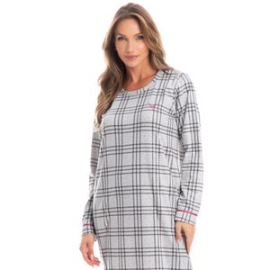 Camisão Feminino Longo Com Bolso Em Microsoft Inês