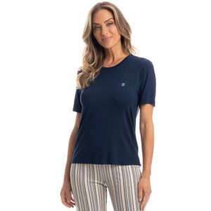 Pijama Feminino Longo Manga Curta Maitê
