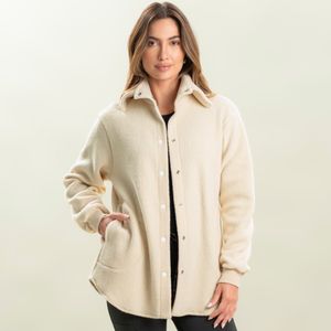 Camisa Abotoada Feminina Mini Sherpa Com Gola Alta Vivame