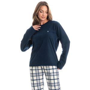 Pijama Feminino Longo Em Microsoft Sleep