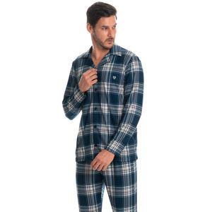 Pijama Masculino Longo Abotoado Xadrez Night Chess Tombini