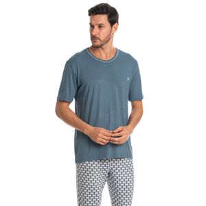 Pijama Masculino Longo Manga Curta Snow Tombini