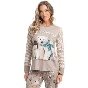 Pijama Feminino Longo Teddy
