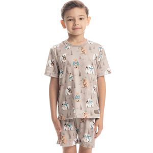 Pijama Curto Infantil Unissex Teddy
