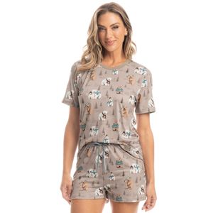 Pijama Feminino Curto Teddy