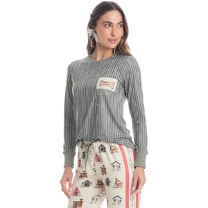 Pijama Feminino Longo Vira Latas