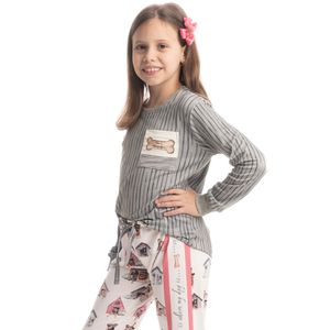 Pijama Longo Infantil Vira Latas