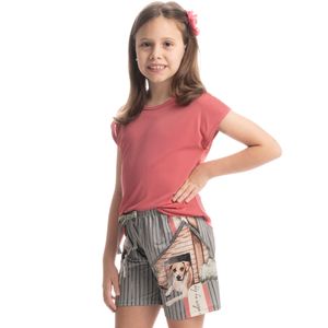 Pijama Curto Infantil Vira Latas