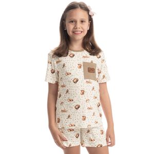 Pijama Curto Infantil Unissex Forest