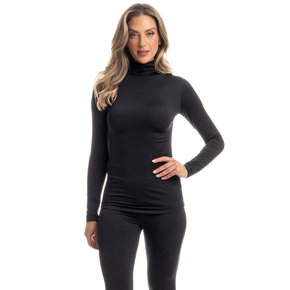 Blusa Gola  Alta Thermo Preto - Imagem 1