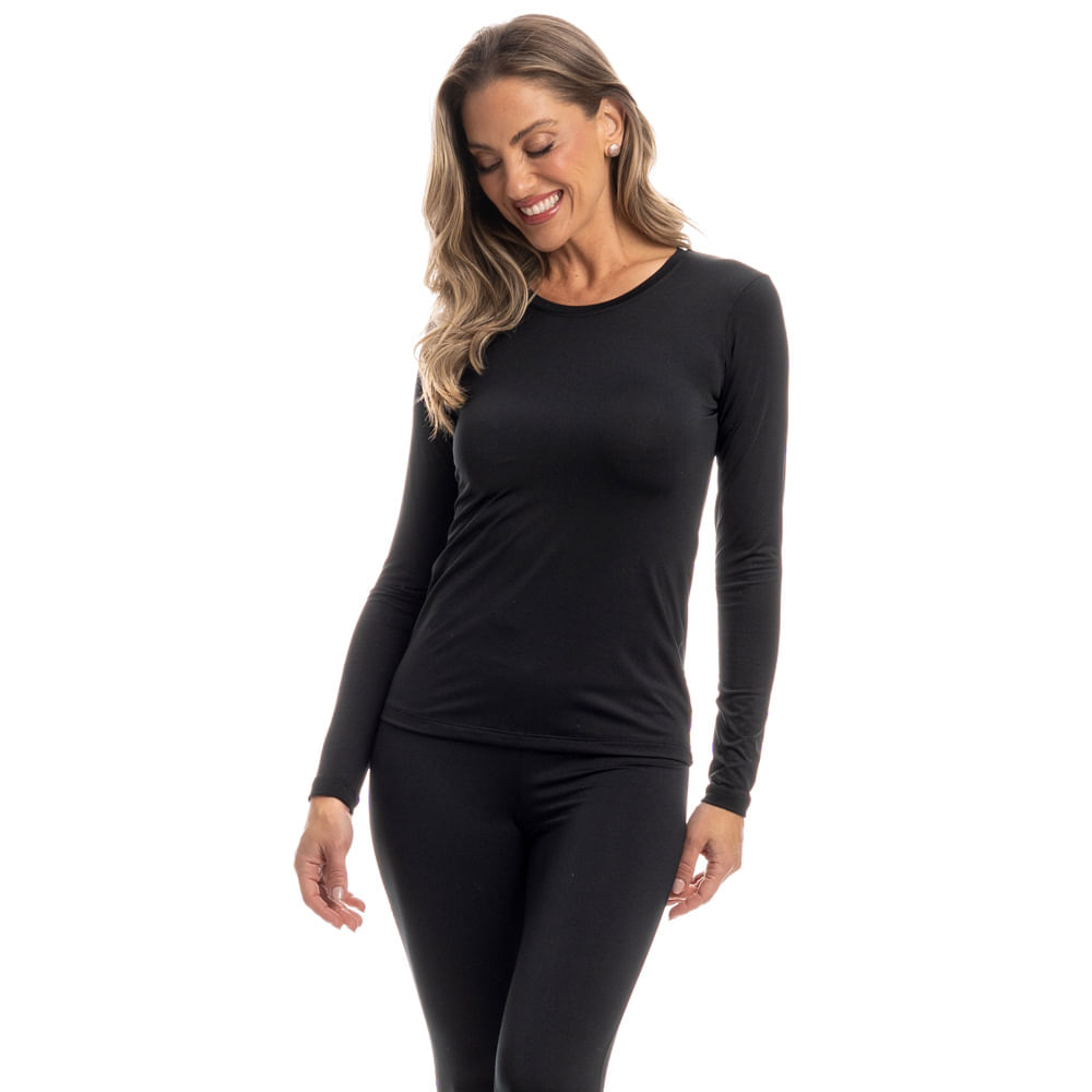 Blusa Feminina Thermo Preto - Imagem 1