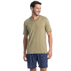 Pijama Masculino Curto Barcos Tombini