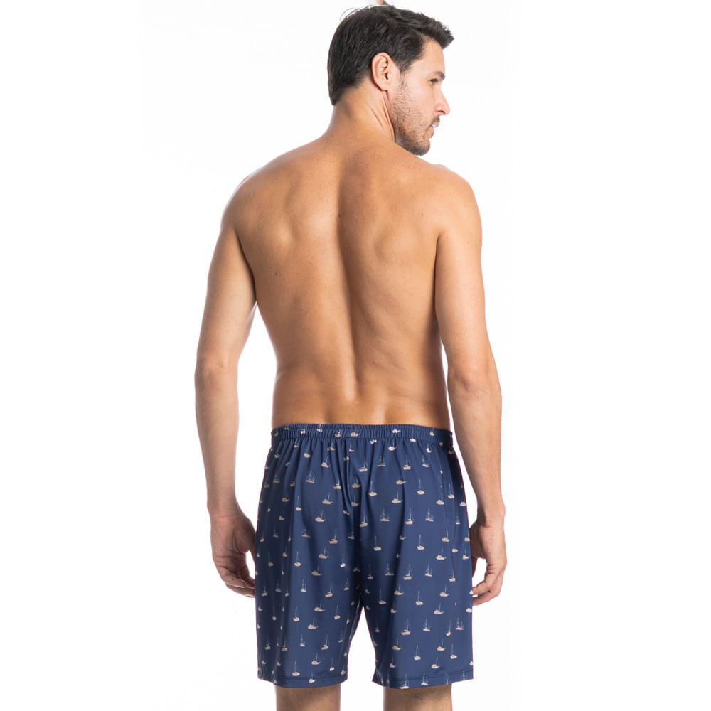 Boxer Masculina Barcos Tombini Azul-marinho - Imagem 2