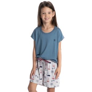 Pijama Curto Infantil Feminino Veleiro