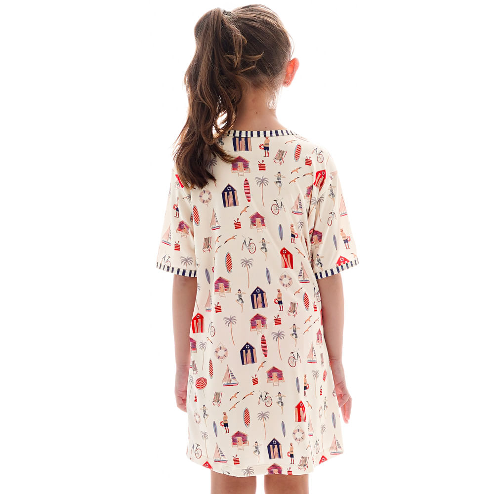 Camisão Curto Infantil Navy Azul-marinho - Imagem 2