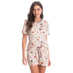 Pijama Curto Feminino Navy