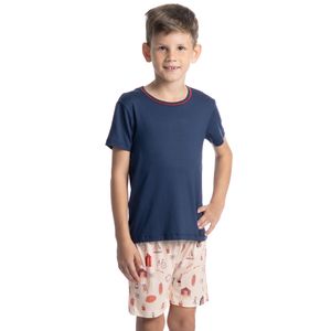 Pijama Masculino Curto Infantil Navy Tombini