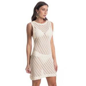 Vestido Curto Regata Rendão Safari