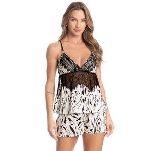 Short Doll Com Renda Nero