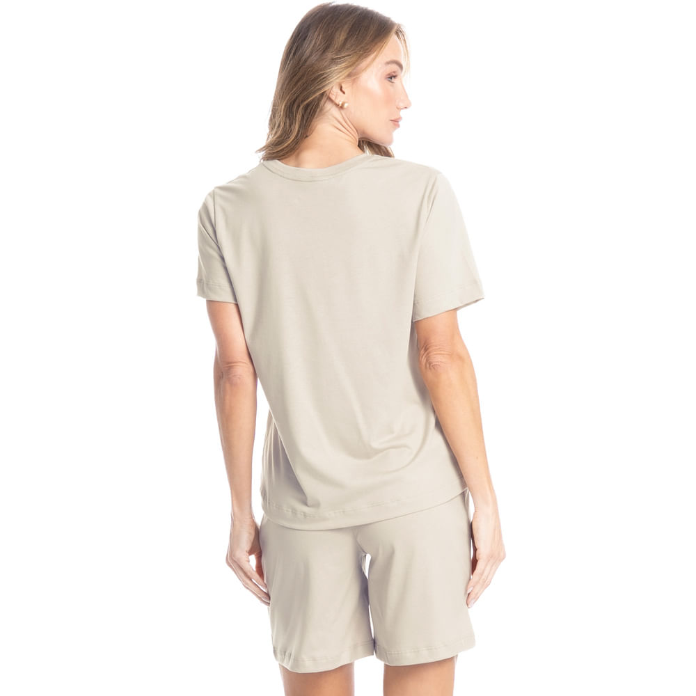 Pijama Feminino Curto Duda Nude - Imagem 2