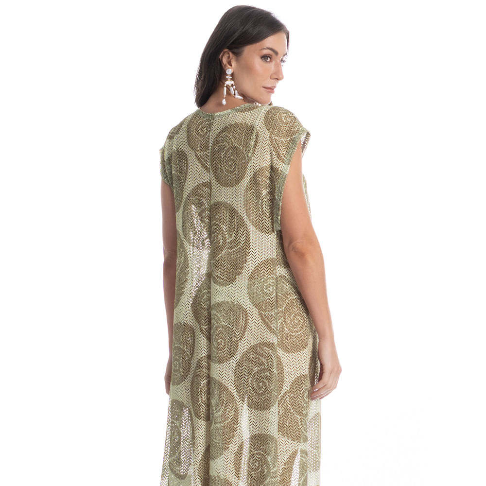 Kaftan Conchas Verde - Imagem 2