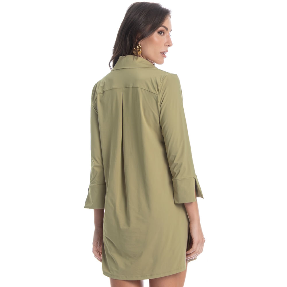 Camisa Feminina Abotoada Verdini Verde - Imagem 2