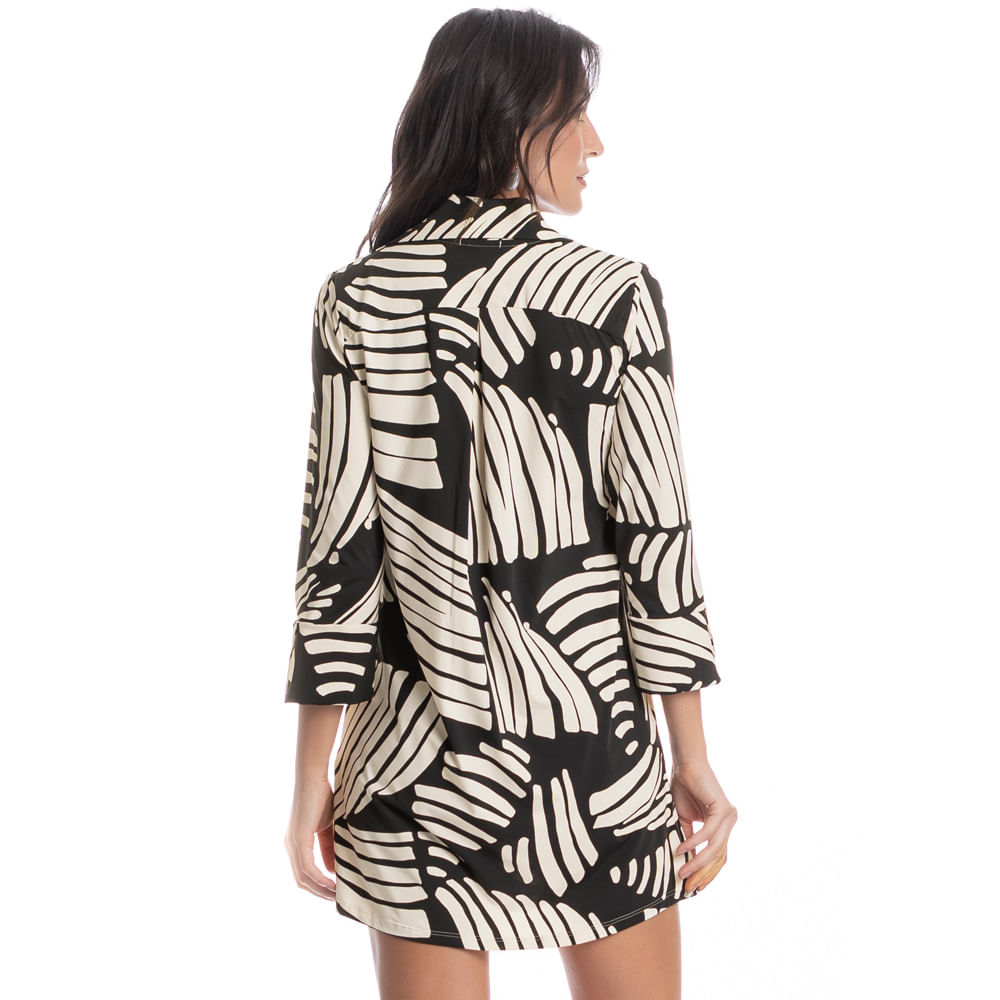 Camisa Feminina Abotoada Mistral Preto - Imagem 2