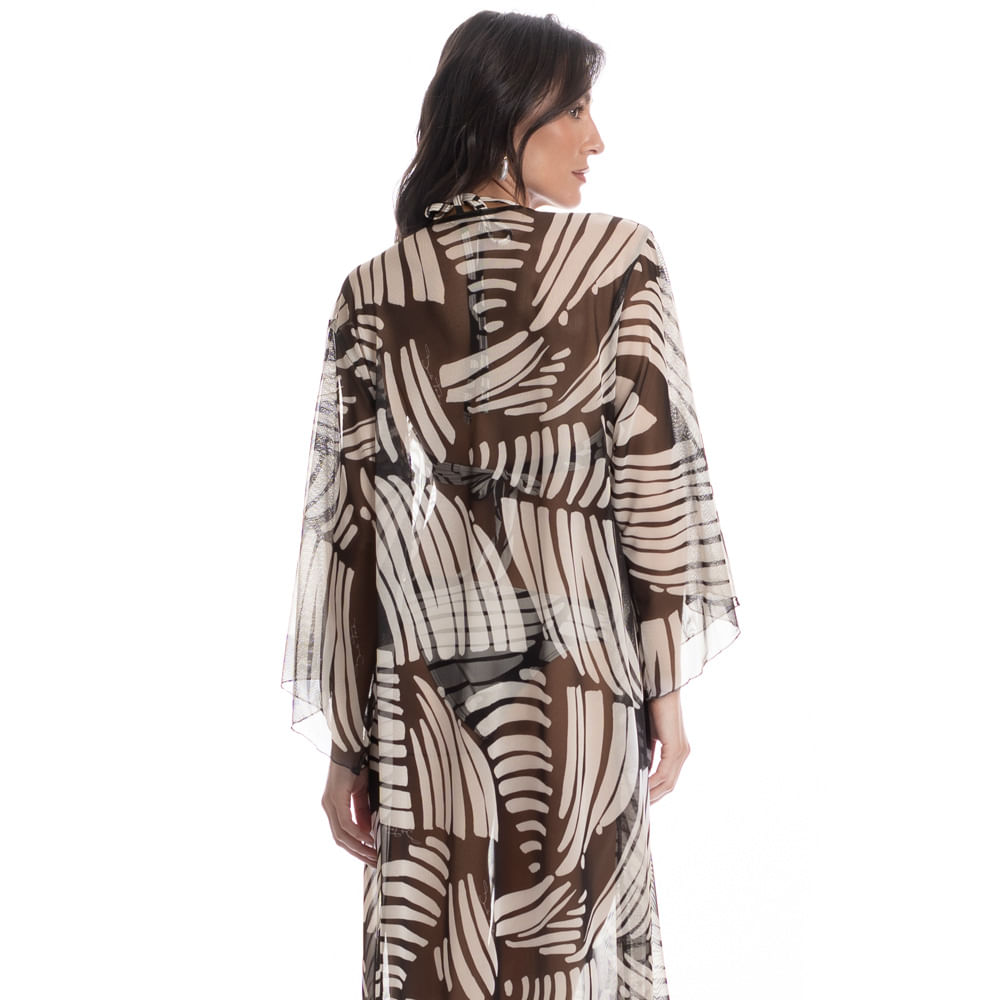 Kaftan De Tule Mistral Preto - Imagem 2