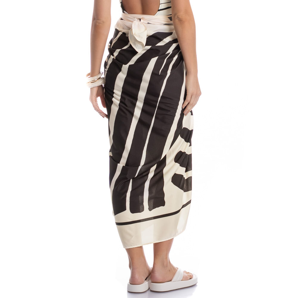 Pareô Estampado Mistral Preto - Imagem 2