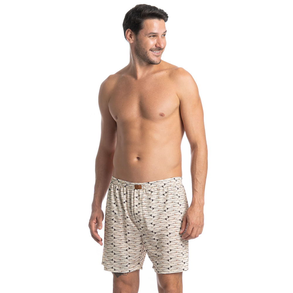 Boxer Masculina Netuno Tombini Preto - Imagem 1