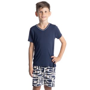 Pijama Masculino Curto Infantil Clóvis Tombini