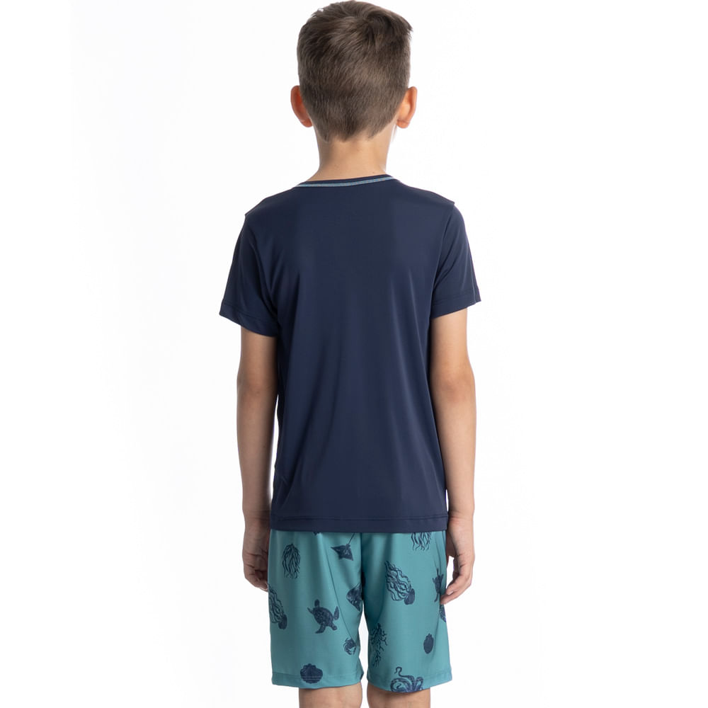 Pijama Masculino Curto Infantil Clóvis Tombini Verde-2 - Imagem 2