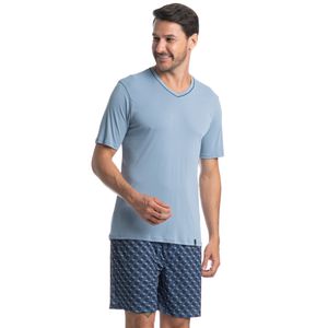 Pijama Masculino Curto Estampado Clóvis Tombini
