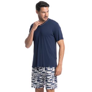 Pijama Masculino Curto Estampado Clóvis Tombini