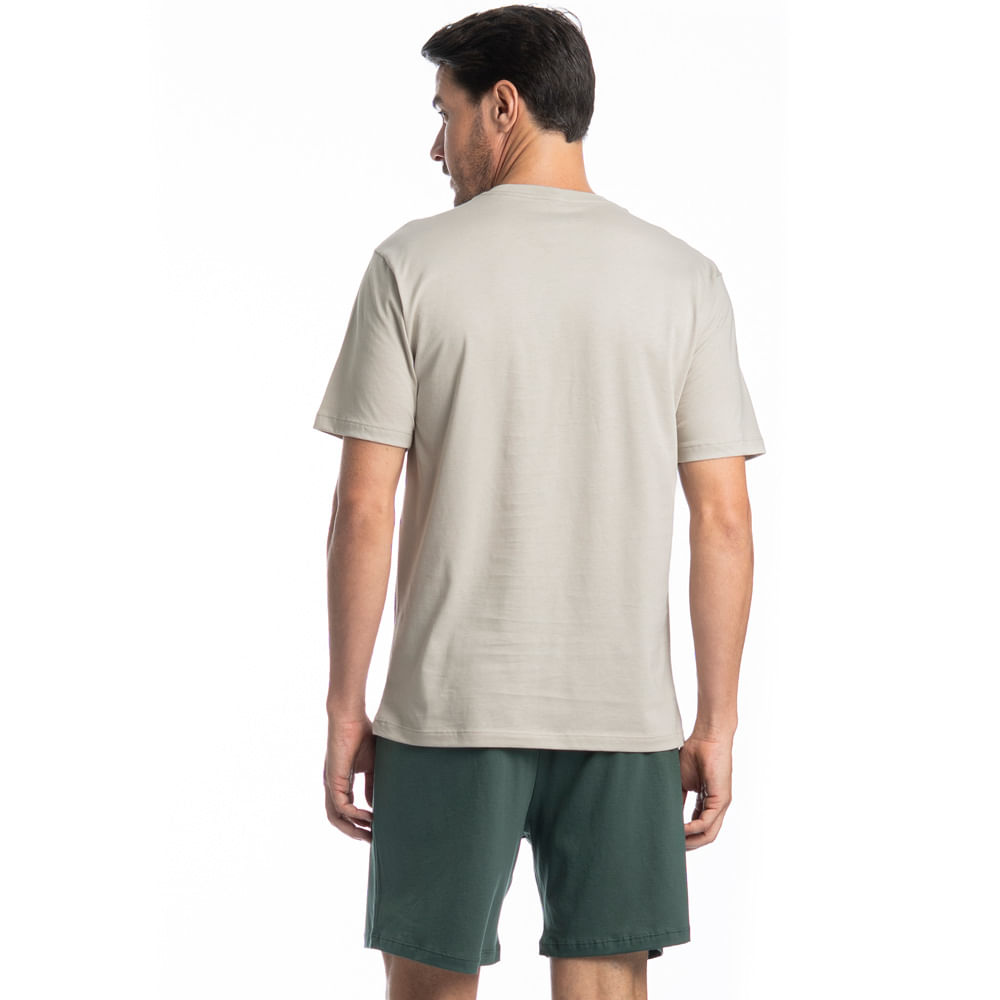 Pijama Masculino Curto Dado Tombini Verde - Imagem 2
