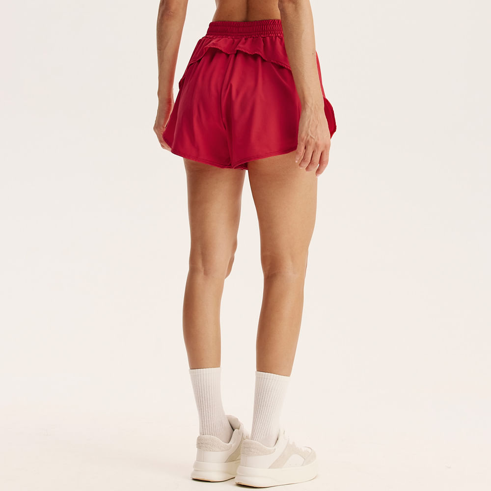 Shorts Feminino Duplo Rebound Vivame Vermelho - Imagem 2