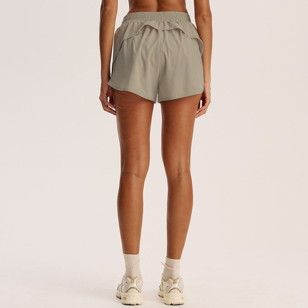 Shorts Feminino Duplo Run Valley Vivame Bege - Imagem 2