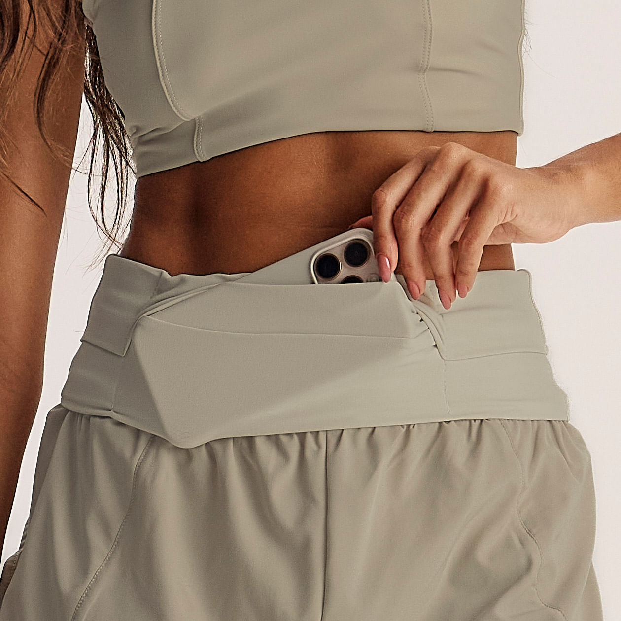 Cinto Valley Com Bolsos Bege - Imagem 1